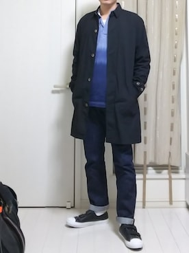 「MANUAL ALPHABET（マニュアル アルファベット）のアイテム（ジャケット/アウター）」を使った、しゅうさん（メンズ・177cm）の春コーディネート
