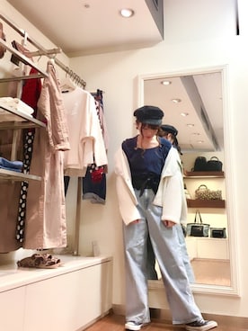 「サッシュベルト」｜「アイテム（ブルゾン）」を使った、yuuuuiさん（レディース・156cm）の春コーディネート