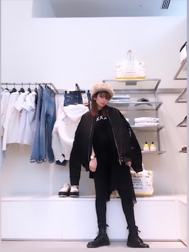 「シースルー」｜「アイテム（ミリタリージャケット）」を使った、yuuuuiさん（レディース・156cm）の春コーディネート