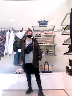 「DIESEL（ディーゼル）のアイテム（その他アウター）」を使った、yuuuuiさん（レディース・156cm）の秋コーディネート