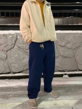 「vans」｜「アイテム（スウェット）」を使った、FUKUDA YUTAさん（メンズ・173cm）の冬コーディネート
