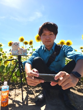 「ひまわり畑」｜「アイテム（その他）」を使った、yuki.staさん（メンズ・170cm）の秋コーディネート