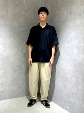 「RANDT（アールアンドティー）のアイテム（パンツ）」を使った、HAYASHIさん（メンズ・172cm）の夏コーディネート