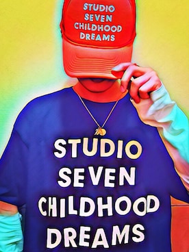 「STUDIO SEVEN（スタジオ セブン）のアイテム（帽子）」を使った、Y.U.K.I.Y.A.さん（メンズ・181cm）の春コーディネート
