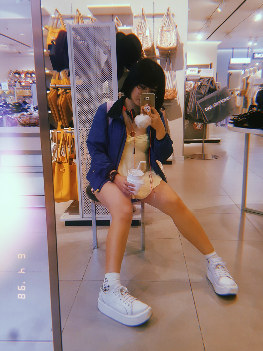 「H&M、summer style、summer、TOKYOBOPPER」｜「TOKYO BOPPERのアイテム（シューズ、ホワイト系）」を使った、トリーナさん（レディース・152cm）の夏コーディネートの1枚目の写真