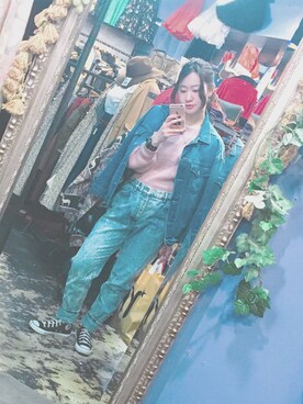 「ドラフトリーバイス」｜HaRuNさん（レディース・160cm）の冬コーディネート