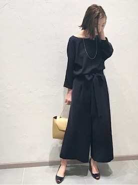 「セットアップスタイル」｜「アイテム（アクセサリー）」を使った、erikaさん（レディース・162cm）の春コーディネート