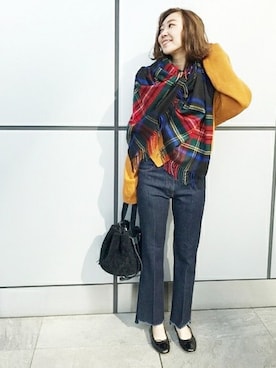 「Johnstons of Elgin（ジョンストンズオブエルガン）のアイテム」を使った、erikaさん（レディース・162cm）の秋コーディネート