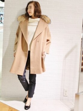 「E.PORSELLI（ポルセッリ）のアイテム」を使った、erikaさん（レディース・162cm）の冬コーディネート