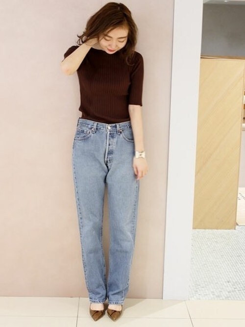 Sunny リブボートネック半袖プルオーバー plage（プラージュ）の「Sunny リブボートネック半袖プルオーバー