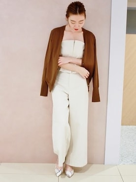 「セットアップスタイル」｜「アイテム（その他アウター）」を使った、erikaさん（レディース・162cm）の春コーディネート