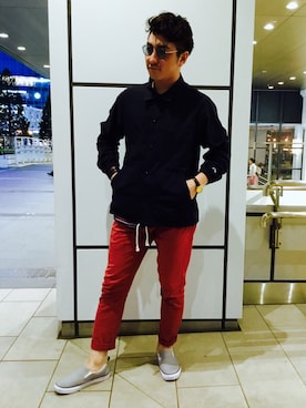 「TCSS（ティーシーエスエス）のアイテム（パンツ）」を使った、Kentarou Sakuraiさん（メンズ・171cm）の夏コーディネート