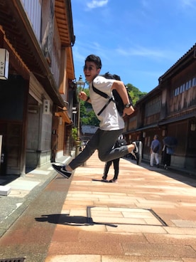 「G-SHOCK（ジーショック）のGAW-100シリーズ / ビックケース電波ソーラー / GAW-100B-1AJF（アナログ腕時計）」を使った、Kentarou Sakuraiさん（メンズ・171cm）の夏コーディネート