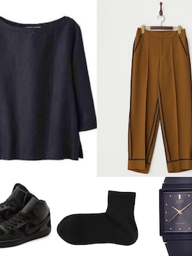 「ADORE（アドーア）のアイテム（パンツ）」を使った、ズミさん（レディース・162cm）の夏コーディネート