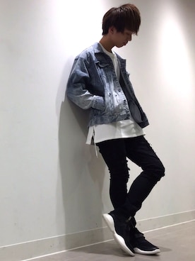 「GOSTAR DE FUGA（ゴスタール ジフーガ）のアイテム（デニムジャケット）」を使った、GOSTAR DE FUGAさん（メンズ・174cm）の夏コーディネート