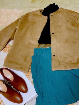 「UNIQLO（ユニクロ）のエクストラファインメリノリブタートルネックセーター（長袖）（ニット/セーター）」を使った、kswmchiさん（レディース・155cm）の冬コーディネート