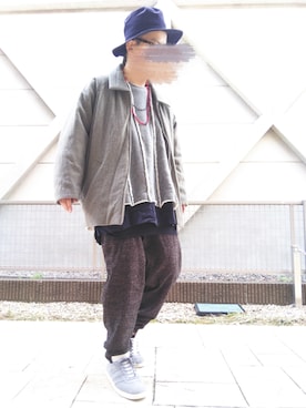 「TATRAS CONCEPT STORE（タトラスコンセプトストア）のアイテム（帽子）」を使った、T.さん（メンズ・177cm）の春コーディネート