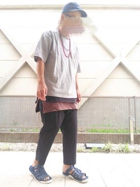 「Doシンプル部」｜「アイテム（スラックス）」を使った、T.さん（メンズ・177cm）の夏コーディネート