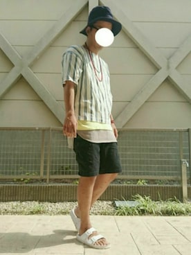 「TATRAS CONCEPT STORE（タトラスコンセプトストア）のアイテム（帽子）」を使った、T.さん（メンズ・177cm）の夏コーディネート