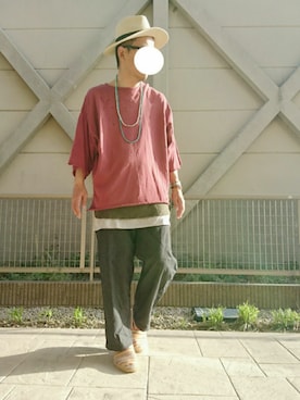 「my beautiful landlet（マイビューティフルランドレット）のアイテム（トップス）」を使った、T.さん（メンズ・177cm）の春コーディネート