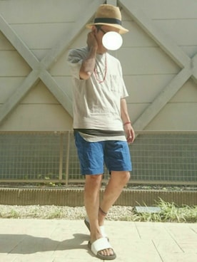 「Doシンプル部」｜「アイテム（チノパンツ）」を使った、T.さん（メンズ・177cm）の夏コーディネート