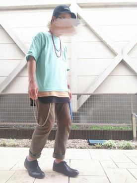 「ロング丈」｜「アイテム（財布/小物）」を使った、T.さん（メンズ・177cm）の夏コーディネート