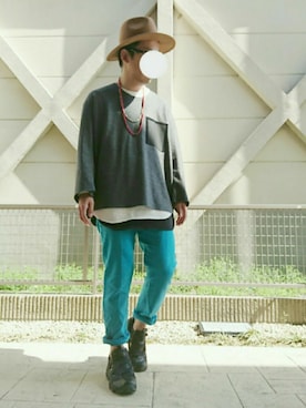 「Doシンプル部」｜「アイテム（トップス）」を使った、T.さん（メンズ・177cm）の春コーディネート