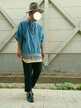 「EDIFICE（エディフィス）のアイテム（その他シューズ）」を使った、T.さん（メンズ・177cm）の春コーディネート