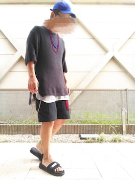 「ロング丈」｜「アイテム（財布/小物）」を使った、T.さん（メンズ・177cm）の夏コーディネート