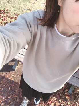「JERZEES（ジャージーズ）のアイテム」を使った、©️さん（レディース・153cm）の秋コーディネート