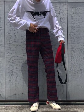 「AVALONE（アヴァロン）のアイテム」を使った、KomAさん（メンズ・175cm）の秋コーディネート