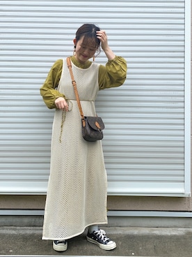「チャックテイラー」｜「アイテム（ワンピース/ドレス）」を使った、marina_style1224さん（レディース・158cm）の夏コーディネート