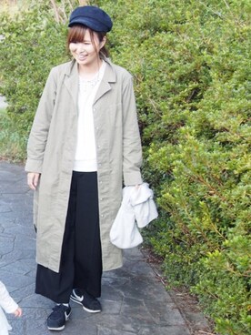 「公園コーデ」｜「アイテム（その他アウター）」を使った、YUIさん（レディース・161cm）の春コーディネート