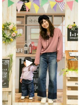 「むすめコーデ」｜「アイテム（キャスケット）」を使った、YUIさん（レディース・161cm）の春コーディネート