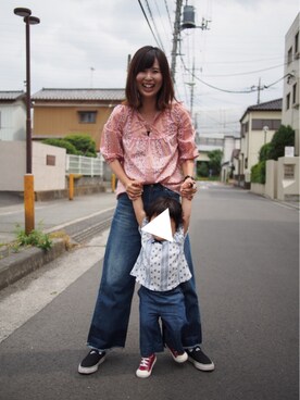 「むすめコーデ」｜「アイテム（スリッポン）」を使った、YUIさん（レディース・161cm）の夏コーディネート