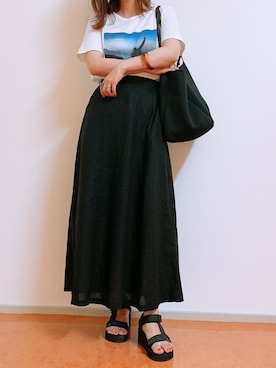 「LAZY SUSAN（レイジースーザン）のアイテム」を使った、YUIさん（レディース・162cm）の夏コーディネート