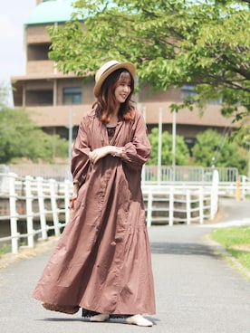 「ボイルワンピース」｜YUIさん（レディース・162cm）の夏コーディネート