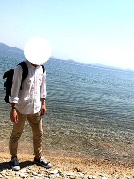 「ADEXE（アデクス）のアイテム」を使った、あつきさん（メンズ・175cm）の春コーディネート