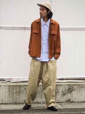 「RED KAP（レッドキャップ）のアイテム（トップス）」を使った、tonoさん（メンズ・185cm）の春コーディネート
