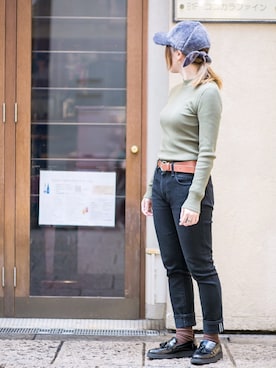 「Levi's」｜「アイテム（キャップ）」を使った、YUKAさん（レディース・155cm）の冬コーディネート