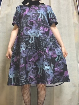 「病みかわいい」｜「アイテム（ワンピース/ドレス）」を使った、どきゅんちゃんさん（レディース・156cm）の春コーディネート