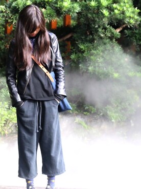 「アイテム（メッセンジャーバッグ、ブルー系）」を使った、G.Tさん（レディース・167cm）の夏コーディネート