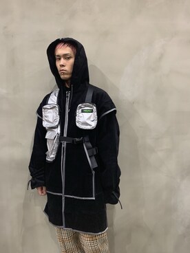 「PARADOX（パラドックス）のアイテム（トップス）」を使った、sounakajimaさん（メンズ・173cm）の冬コーディネート