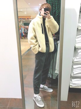 「united arrows」｜「アイテム（スウェット）」を使った、ぽんぽんさん（メンズ・165cm）の秋コーディネート