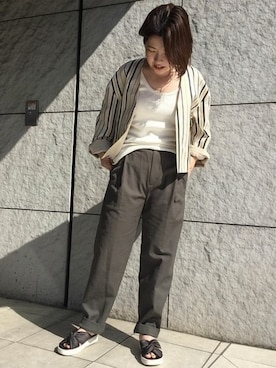 「CHIE MIHARA（チエミハラ）のアイテム」を使った、Inoueさん（レディース・152cm）の春コーディネート