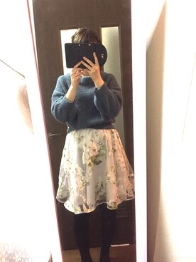 「EDDY GRACE（エディグレース）のアイテム」を使った、kaoriさん（レディース・160cm）の冬コーディネート