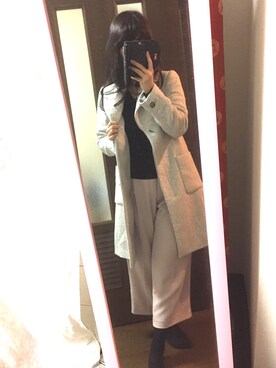 「CLEARIMPRESSION （クリアインプレッション）のアイテム（ジャケット/アウター）」を使った、kaoriさん（レディース・160cm）の冬コーディネート