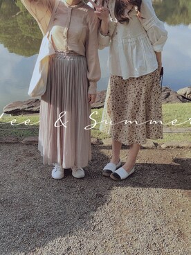 「TORY BURCH（トリーバーチ）のアイテム（シューズ、ホワイト系）」を使った、charlotte/rinさん（レディース・168cm）の秋コーディネート