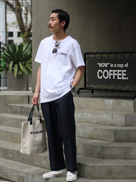 「THOUSAND MILE（サウザンドマイル）のアイテム」を使った、yamaguchiさん（メンズ・175cm）の夏コーディネート