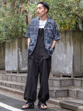 「バンダナ柄」｜yamaguchiさん（メンズ・175cm）の夏コーディネート